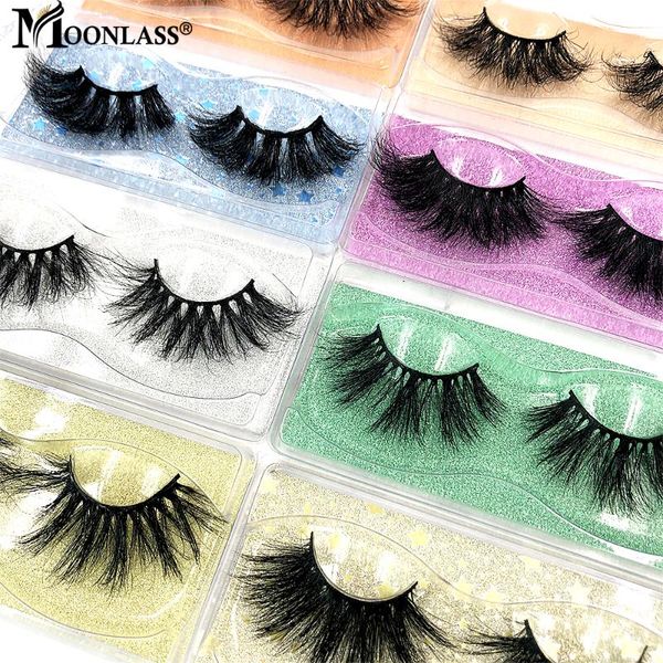 

false eyelashes 25mm mink 5d dramatic eyelash packaging boxes with colorful card for makeup beauty fluffy lashes vendor