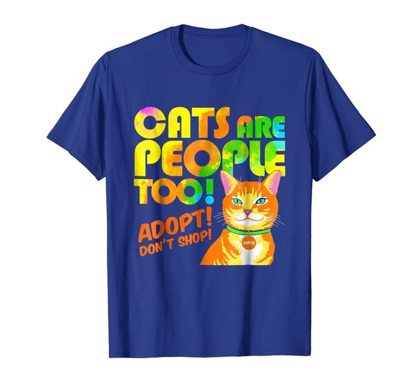 

aspca cats are people too t-shirt dark, White;black
