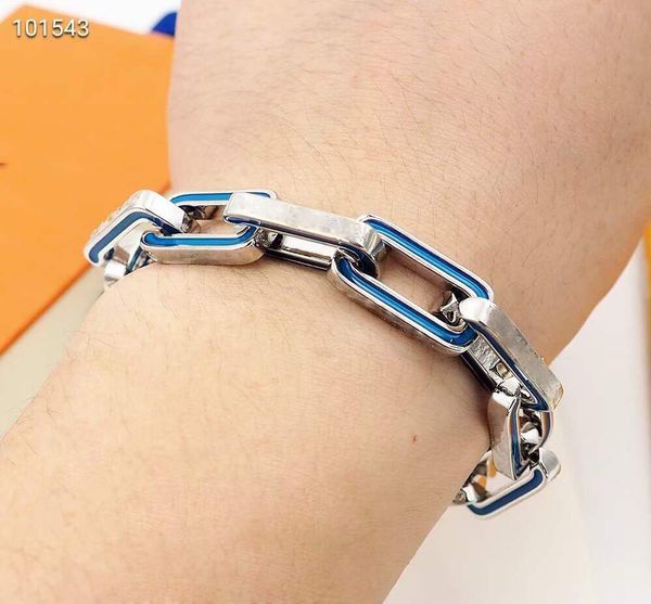 

launched bracelet design fashionable colourful brands chain necklace letters for men and women festival gifts with box, Black