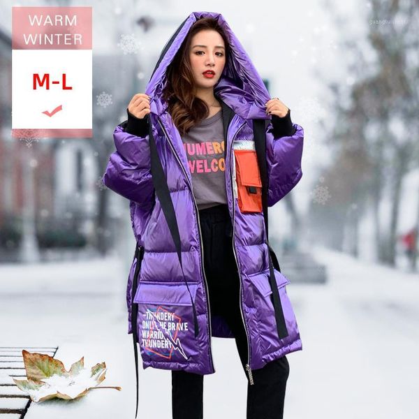 

women's down & parkas fashion winter long white duck jacket with hood female thick lovers' coat windproof waterproof big size good, Black