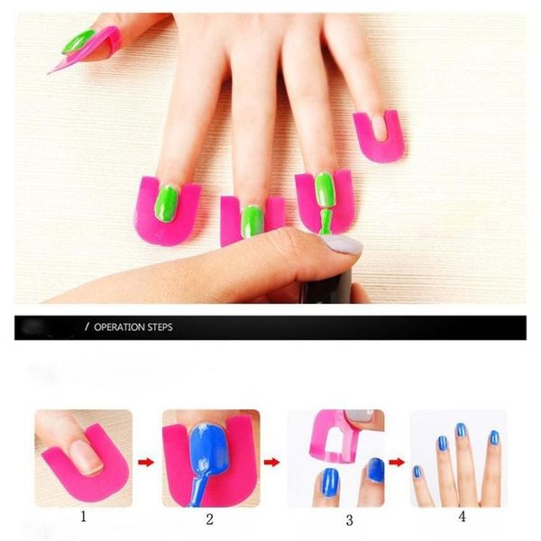 

nail art kits 5pcs/set nails gel fence polish form tools anti-overflow case cover painting frame clip tape