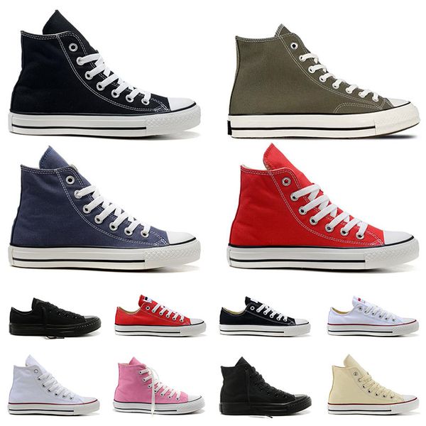 

men's women's canvas star 1970s luxurys designers casual designer shoes black white red green navy blue ox platform sneakers class