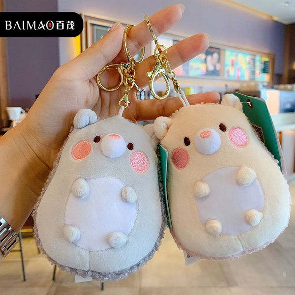 

key chain creative trend plush cute hedgehog doll bag accessories, Silver