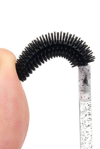 

disposable eyelash brushes 50 pcs a bag planting grafting silicone brush eyebrow curl portable lash makeup tools super quality crystal handl