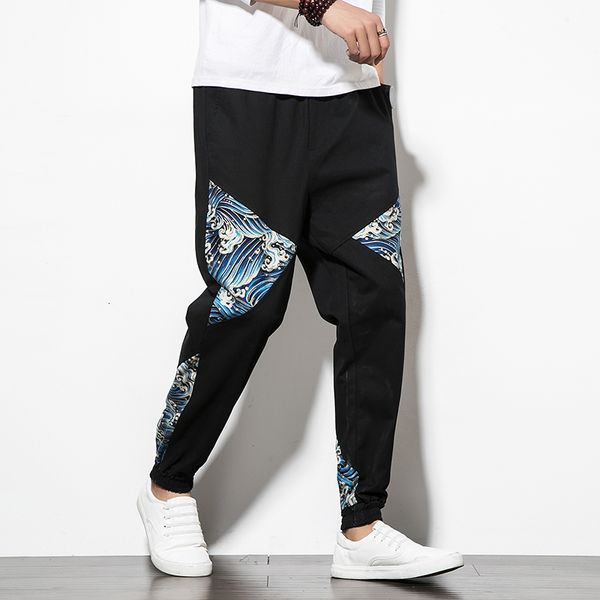 

new men's cargo harem 2021 korean style hip hop male joggers trousers fashion casual streetwear pants men clothes vpwg y95m, Black