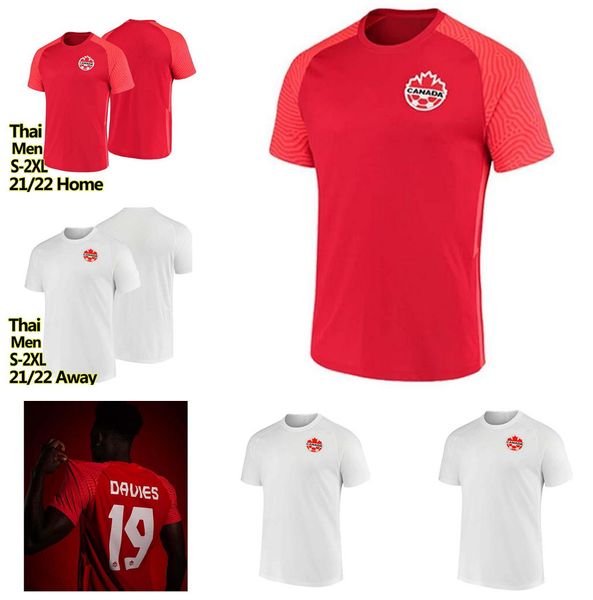 

21/22 canada soccer jerseys national team home red away white kits 2021 davies david larin cavallini laryea millar hoilett 2022 the latest j, Black;yellow