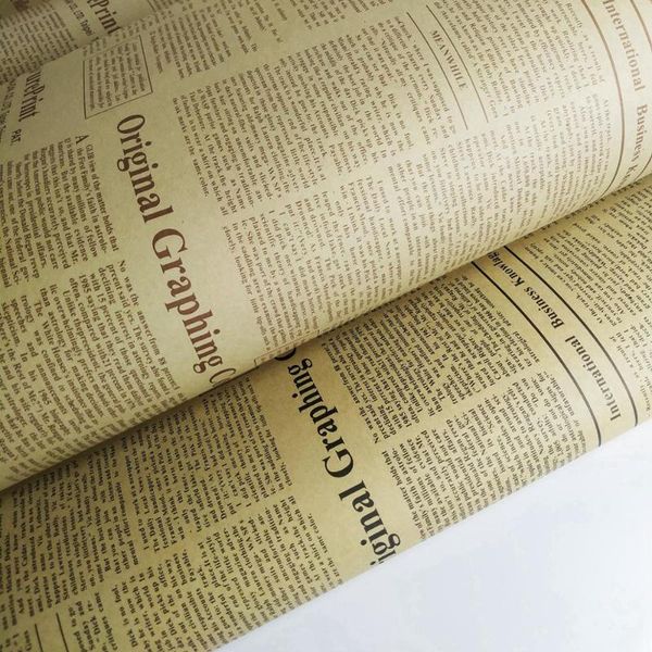

gift wrap 52*75cm kraft retro wrapper flower wrapping paper