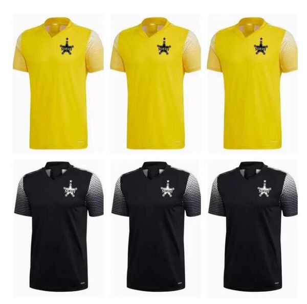 

21 22 sheriff tiraspol soccer jerseys home away 2021 2022 hansel zapata frank castaÃ±eda luvannor boban nikolov football shirts, Black;yellow
