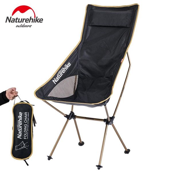 

camp furniture naturehike outdoor portable camping chairs folding chair fishing picnic bbq garden stool lengthened moon seat nh17y010-l