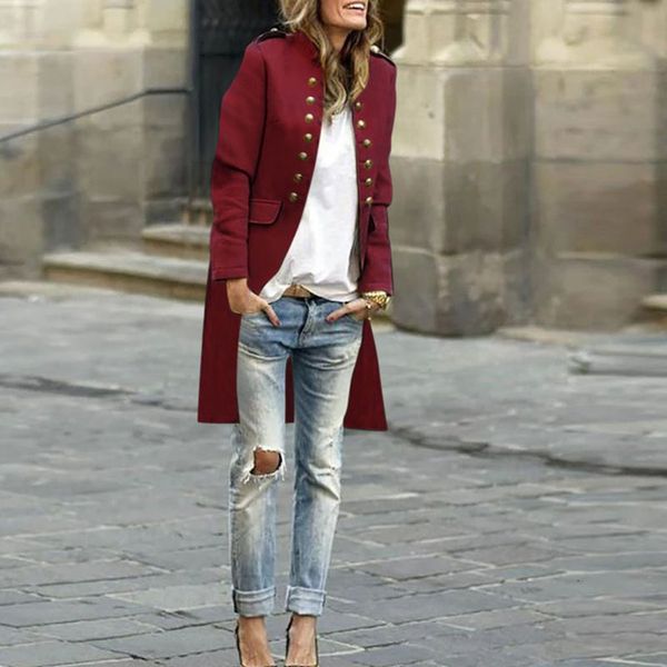 

New 2021 Fashion Winter Women Wool Blends Casual Jacket Plaid Trench Coat Elegant Slim Outerwear Cardigan Female Cashmere Overcoat 9AOT, Tan;black