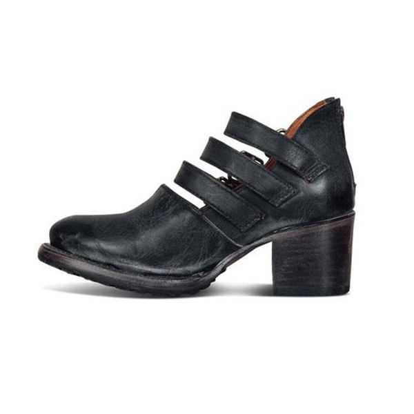 

dress shoes shallow mouth women's 2021 autumn and winter imitation leather buckle retro casual square toe sewing high-heeled women, Black