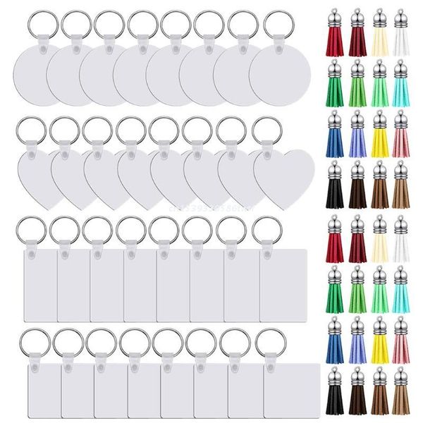 

keychains 32pcs sublimation blank transfer keychain with dropship, Silver