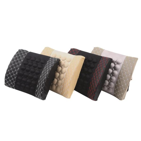 

seat cushions car electric pillow waist massager soft cotton back support office chair lumbar dc12v