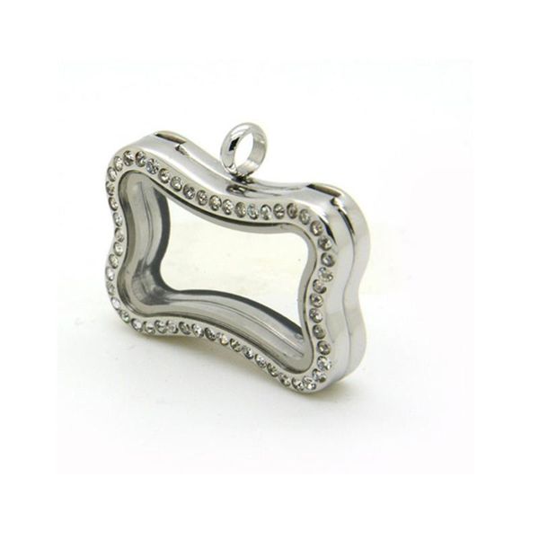 

charms bone-shaped crystal pendant necklace suitable for floating, Bronze;silver