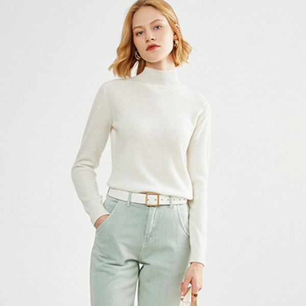 

women's sweaters autumn sweater commuter simple fashion casual style long-sleeved solid color round neck slim bottoming shirt, White;black