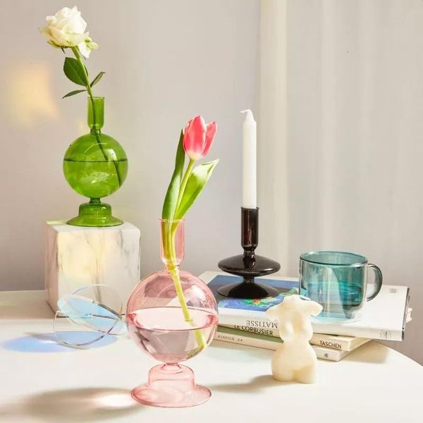

candle holders nordic glass holder home decor candles jar creative bougeoir birthday deskornament en verre room decoration