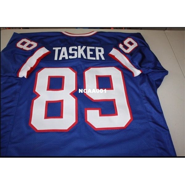 

001 steve tasker #89 sewn stitched home retro jersey afc champion full embroidery jersey size s-4xl or custom any name or number jersey, Black