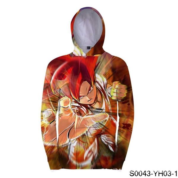 

harajuku's new animation qilongzhu selling hooded sweater 3d belt map, Black