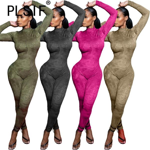 

gym clothing simple pure color o neck long sleeve skinny jumpsuits tight club party lady fashion sheath romper, White;black