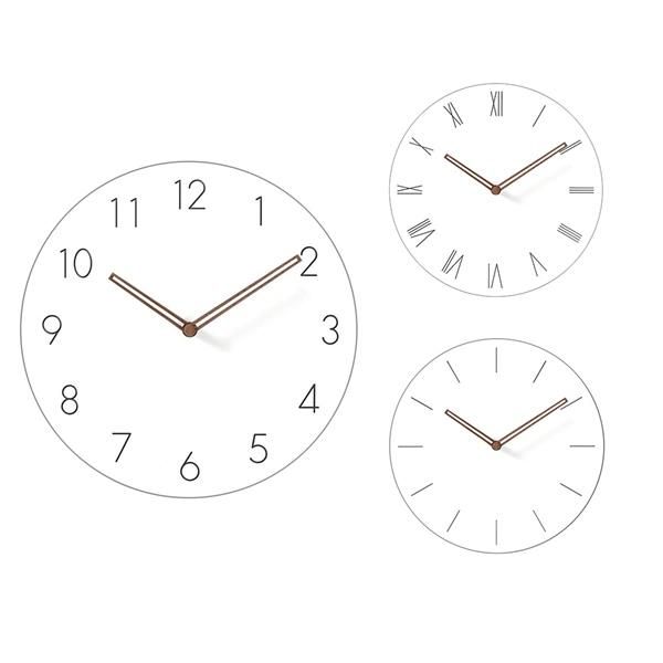 

simple modern white round wooden wall clock 11 inch non-ticking one battery powered