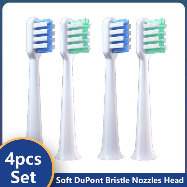 

smart electric toothbrush 4pcs brush head clean for dr bei c1 oral care teeth action heads replacement dupont tooth