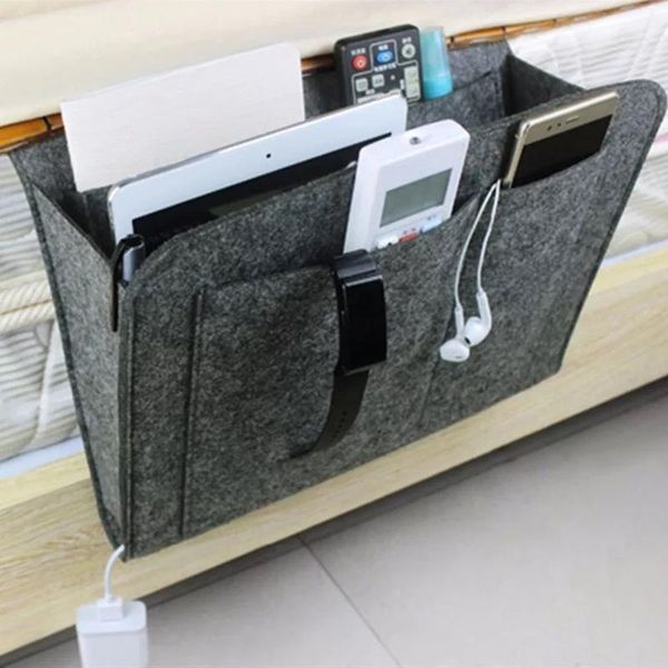 

storage bags bedside pocket felt caddy organizer bed inside with 2 small pockets for organizing desk holder 1pc