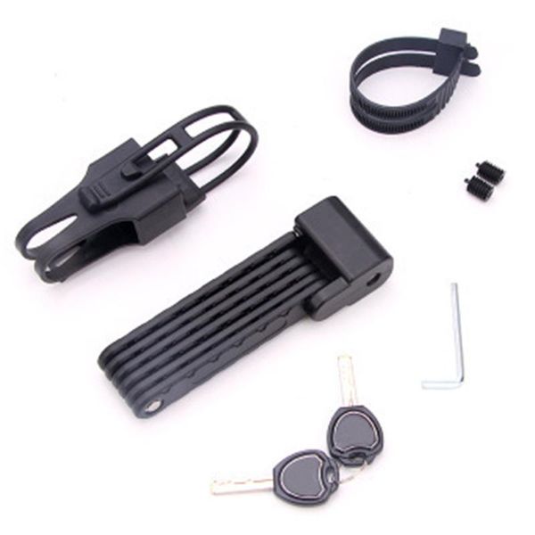 

bike locks security accessories professional steel durable universal anti-theft lock folding cycling keys bicycle combination riding tool