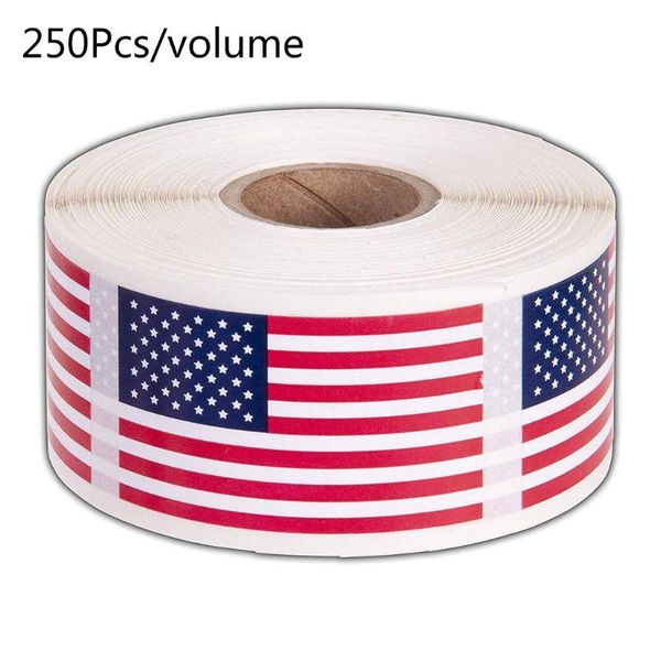 Geschenkpapier 250 Stück/Rolle Amerikanische Flagge Aufkleber USA Patriotische Siegeletiketten für Umschlag Scrapbooking Briefpapier Dekoration