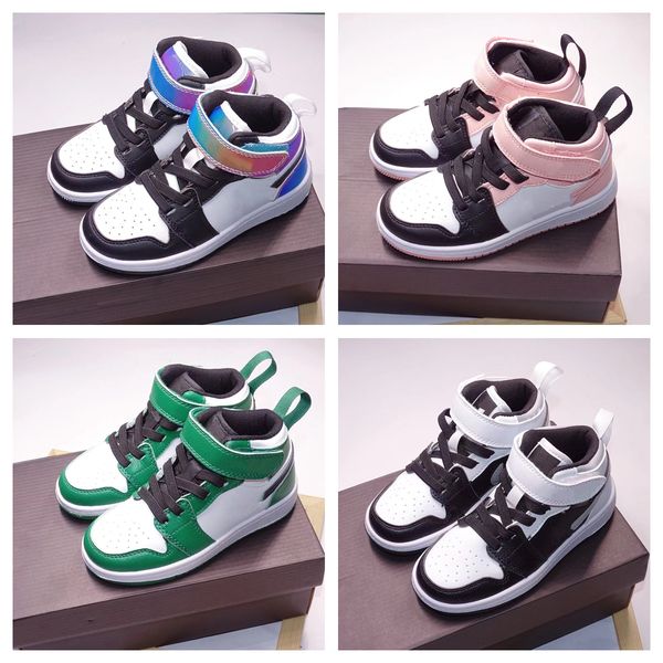 

air 1s high basketball shoes blue dark mocha bred shadow boys girls sneakers trainers, Black