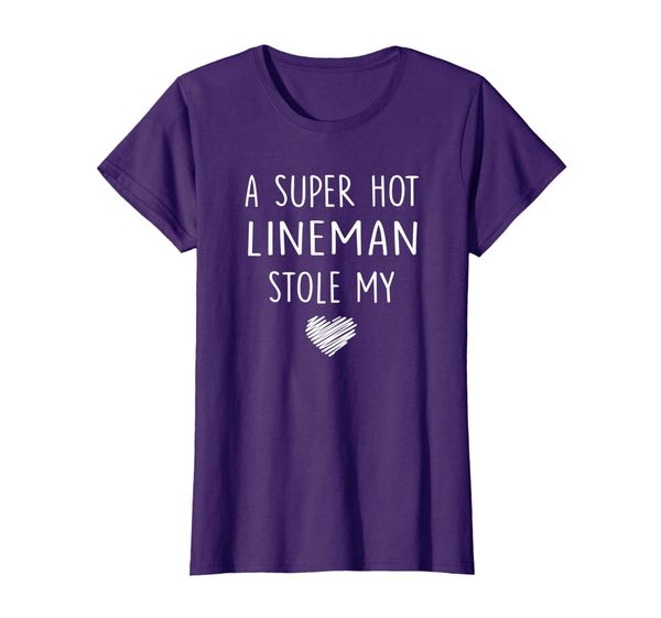 

Womens A Super Hot Lineman Stole My Heart T Shirt Girlfriend Wife, Mainly pictures