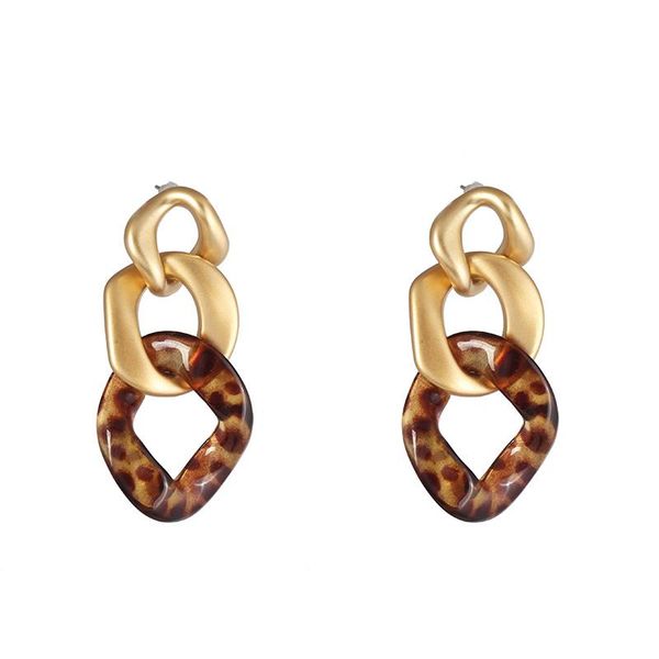 

dangle & chandelier 2021 acrylic lock chain earrings, Silver