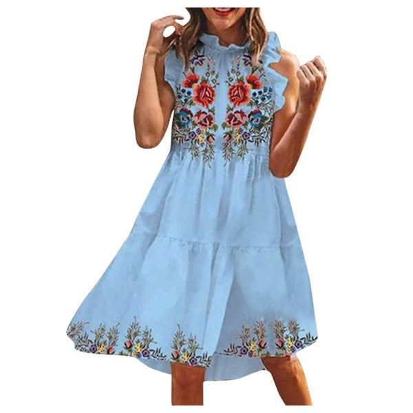 

casual dresses women's dress cute summer kawaii sleeveless print all-match for women 2021 vestidos mujer verano 202..., Black;gray
