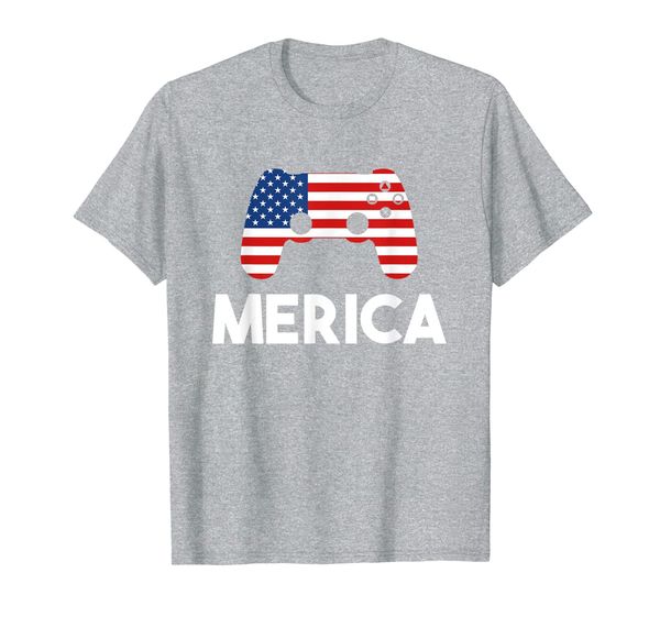 

merica gaming controller mens tee shirt, White;black
