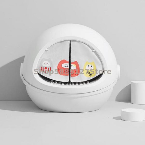 

cat litter pan fully enclosed super large toilet space splash proof deodorization cat litter supplies