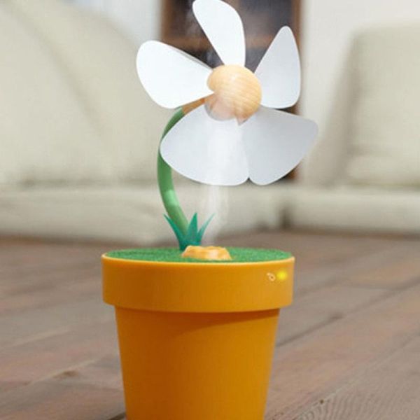 

sachet bags flowerpot style mini fan usb air humidifier deskmute for room office