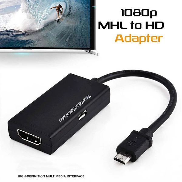 

micro usb to hd adapter cable male to female 1080p hd -compatible audio video cable mhl converter for tv pc laptop