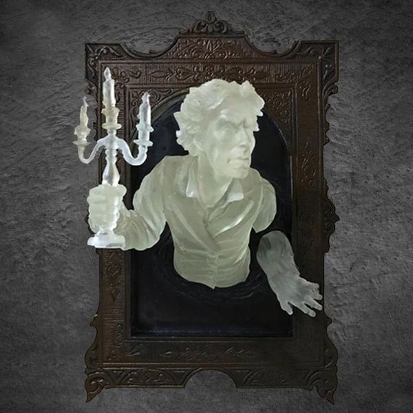 

wall stickers 30x20cm ghost in the mirror halloween resin luminous out of spooky sculptures frame ornaments family bedroom