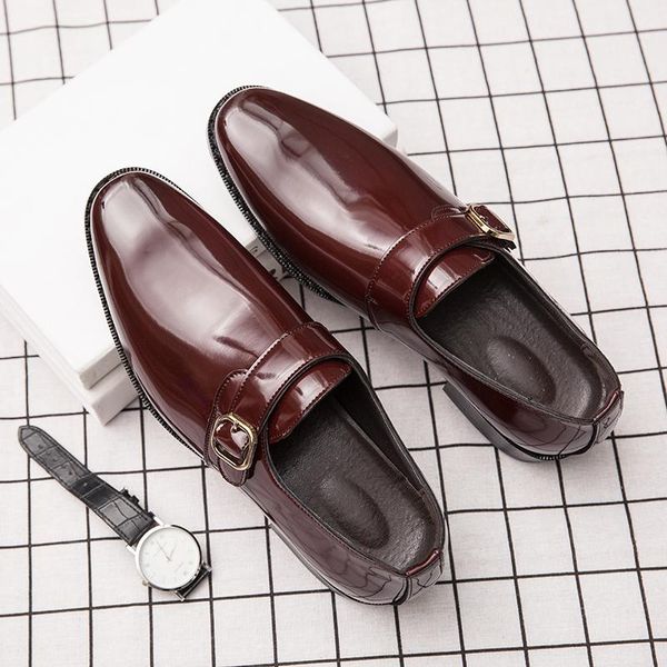 

dress shoes classic men's brogue loafers light male oxford genuine leather zapatos de hombre wedding men formal shoes38-47, Black