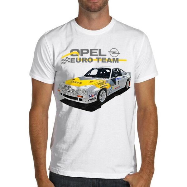 

men's t-shirts opel manta 400 euro rally team gr.b wrc racing soft t shirt vauxhall cavalier, White;black