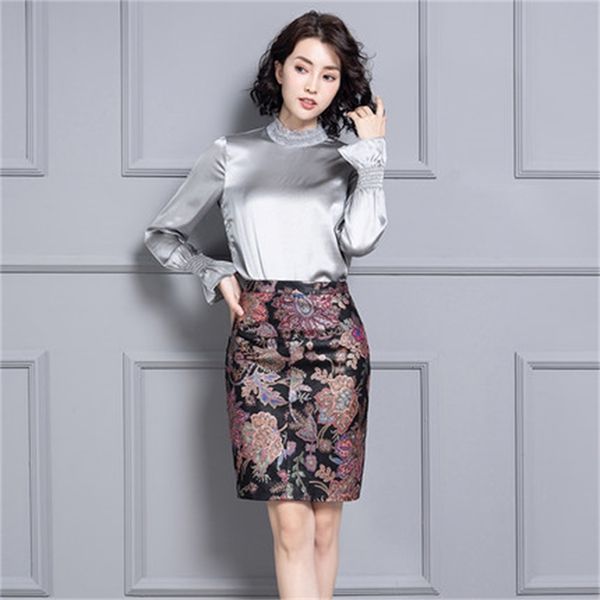 

2021 genuine new fashion sheep skirt royal leather k14 ml0f, Black