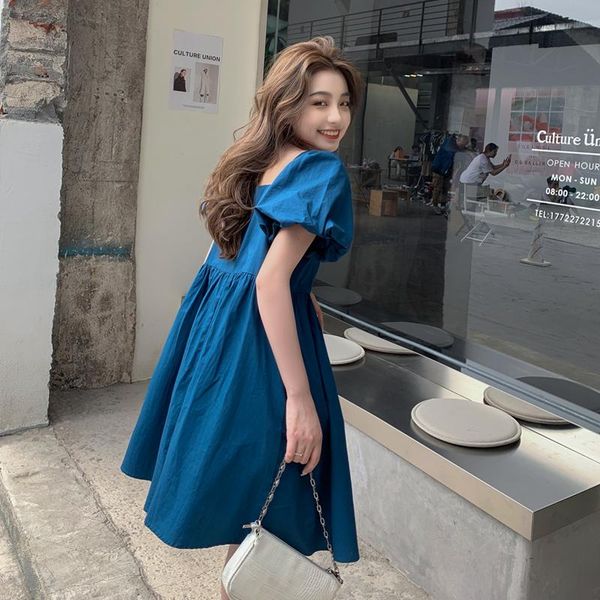 

party dresses cmaz dress for women 2021 summer french midi loose 6241#, White;black