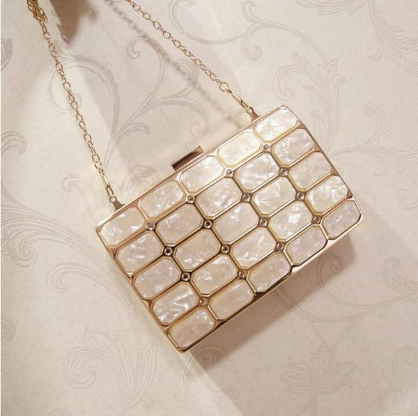 

bag female new acrylic dinner banquet holding one shoulder messenger small square bag trend fashion hand bag