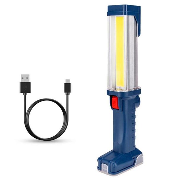 

portable lanterns cob work light torch usb rechargeable led magnetic lanterna hanging hook lamp for car repair, camping