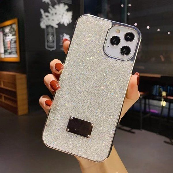 

bling bling shiny phone cases cover for iphone 12 diamond shinning powder black edage selling new arrival case wholesale