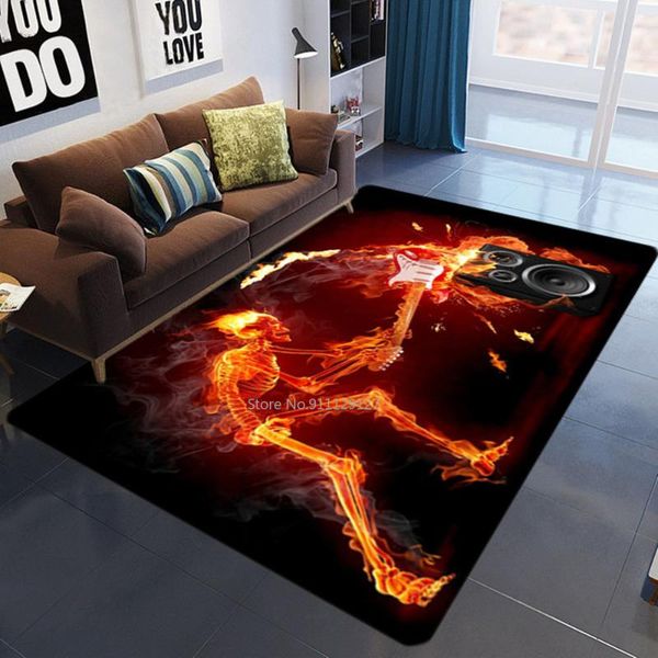 

carpets flame skulls 3d printing gothic large modern halloween party floor rug home decor mats child bedroom play tent area rugs
