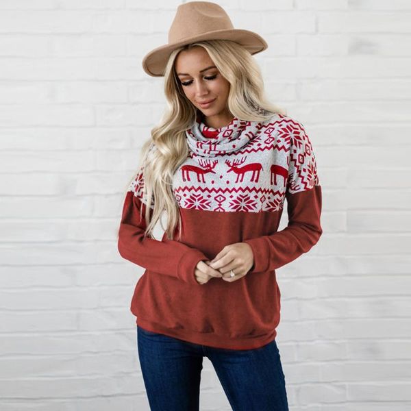 

women's hoodies & sweatshirts merry christmas elk printed womens funny cute novelty jumper spring autumn oversized sweatshirt, Black