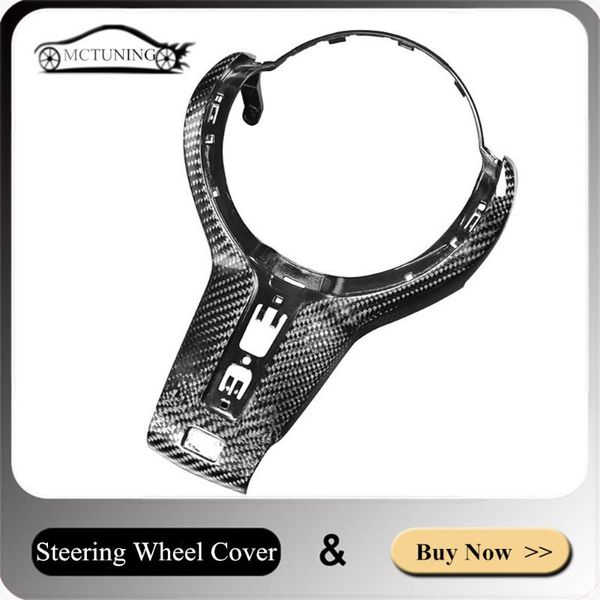 

steering wheel covers car styling for 1 2 3 4 5 6 series f10 f20 f22 f30 f31 f32 f06 f12 f15 f16 m-sport real carbon fiber cover