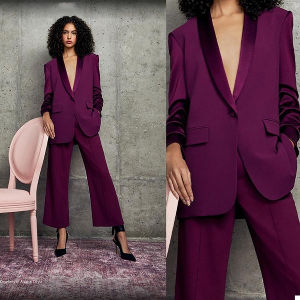

women's two piece pants retro women blazer suits classic vintage shawl lapel one button pocket jacket flare casual party prom dress, White