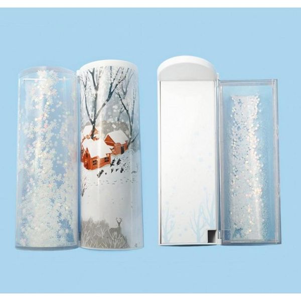 

2019 newmebox half quicksand translucent creative multifunction cylindrical ipen &pencil box, stationery box, p jllglj yeah2010