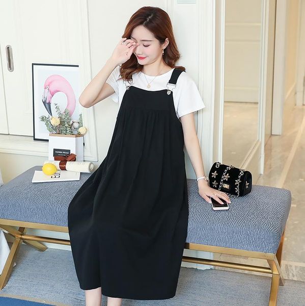 

strap dresses maternity overalls for pregnant women suspender dresses pregnancy clothing maternity vestidos summer, White